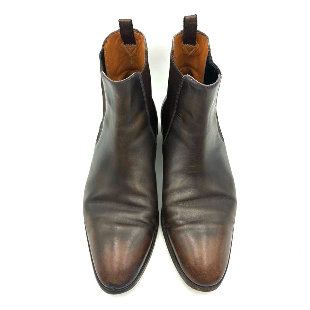 Bononi Men's Brown Leather Chelsea Boots, Size 8.5